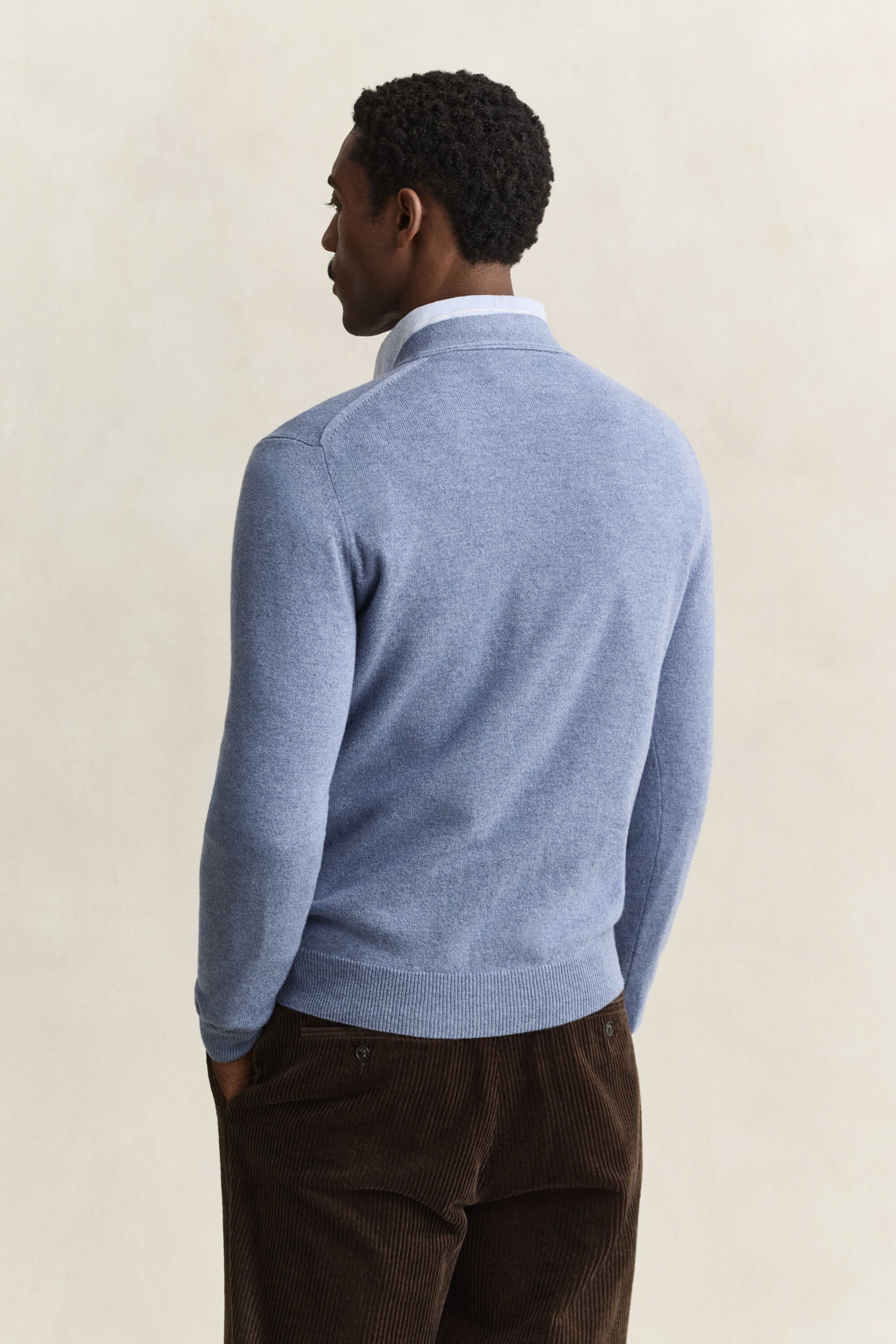 V-Neck Strickjacke aus Lambswool
