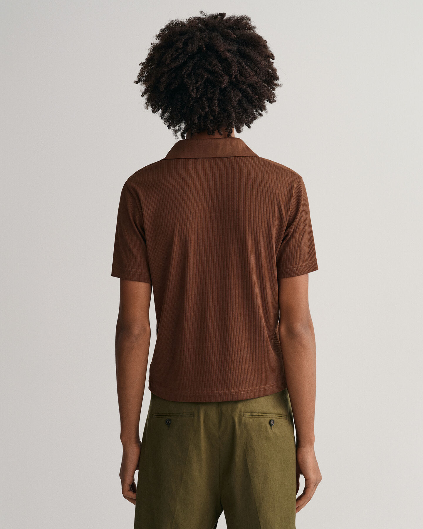 Piqu&eacute; Poloshirt im 70er-Jahre-Stil