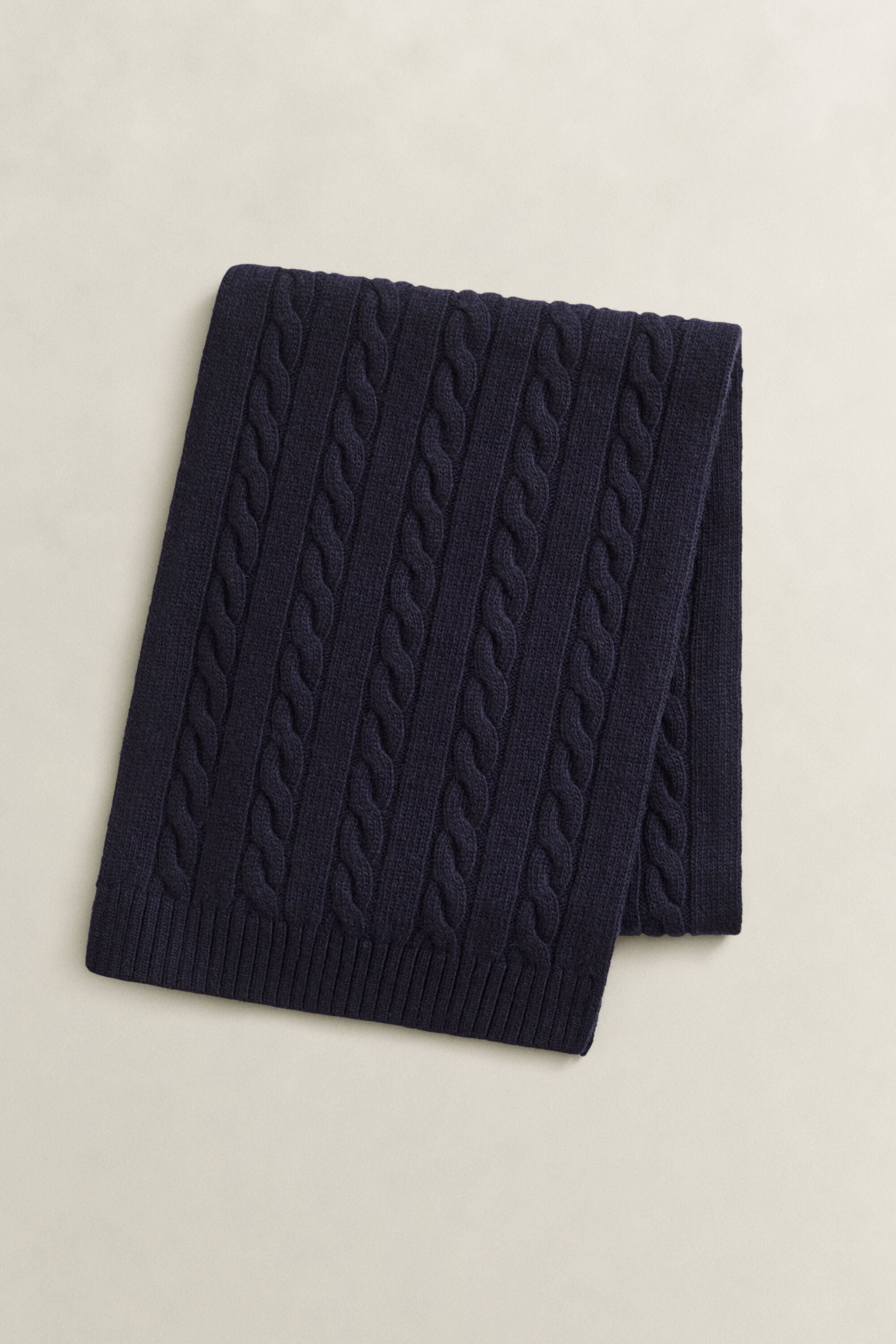 Zopfstrick-Schal aus Lambswool