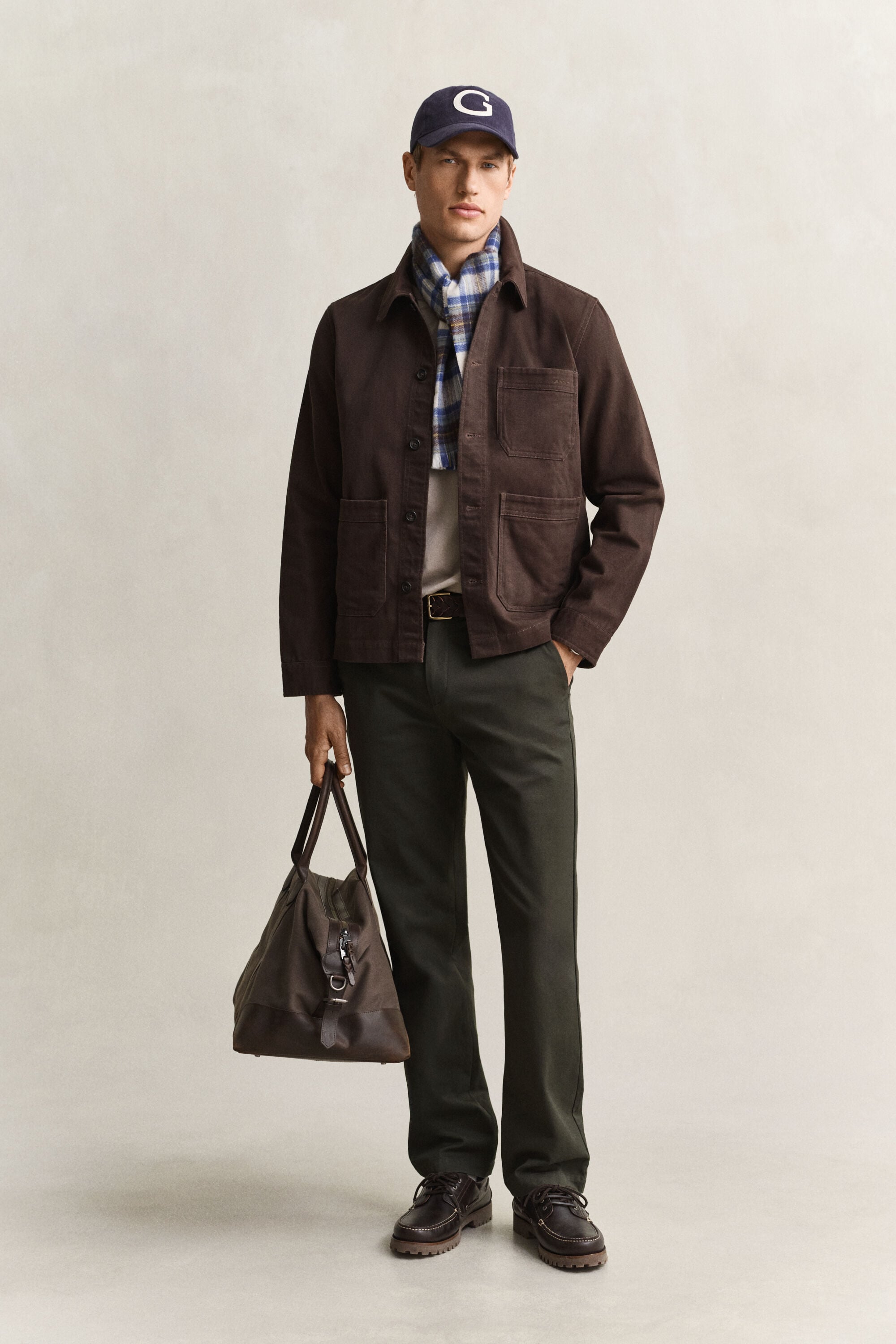 Hemdjacke aus gebürstetem Twill