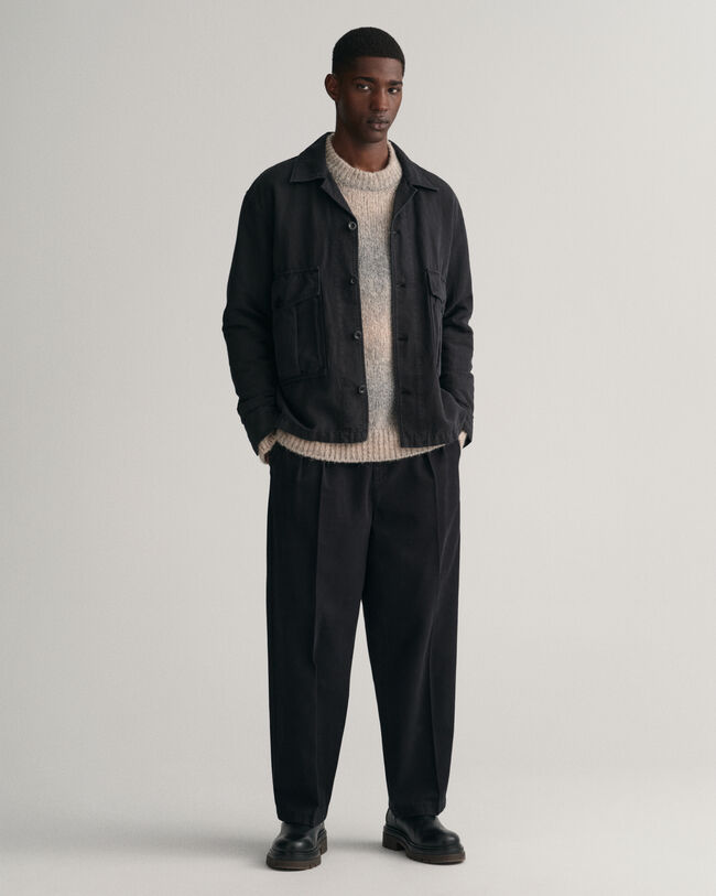 Twill-Chinohose mit Bügelfalten