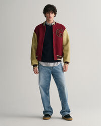 Strukturierter Rundhalspullover