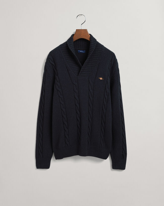 Teens Zopfpullover mit Schalkragen