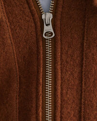 Boucl&eacute;jacke mit Rei&szlig;verschluss