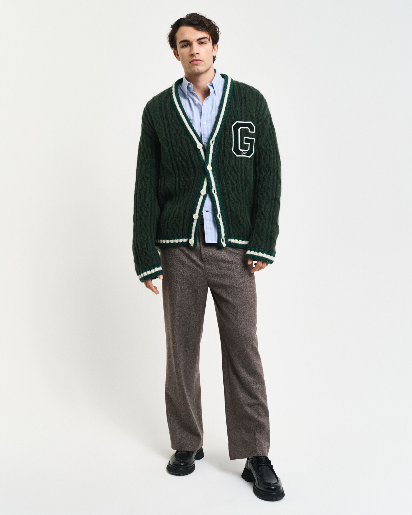 Seasonal G Zopfmuster Strickjacke