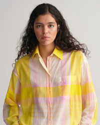 Oversized Madras Bluse