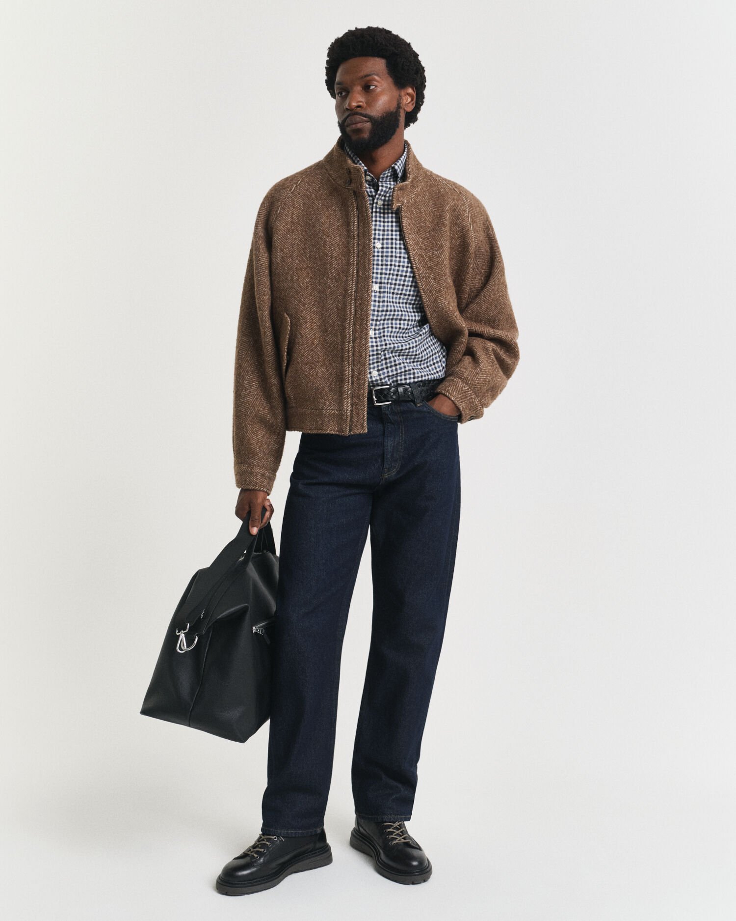 Regular Fit Twillhemd mit Vichy-Karo