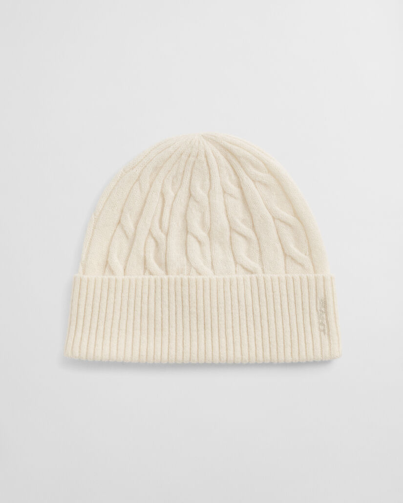 Zopfstrick Woll Beanie