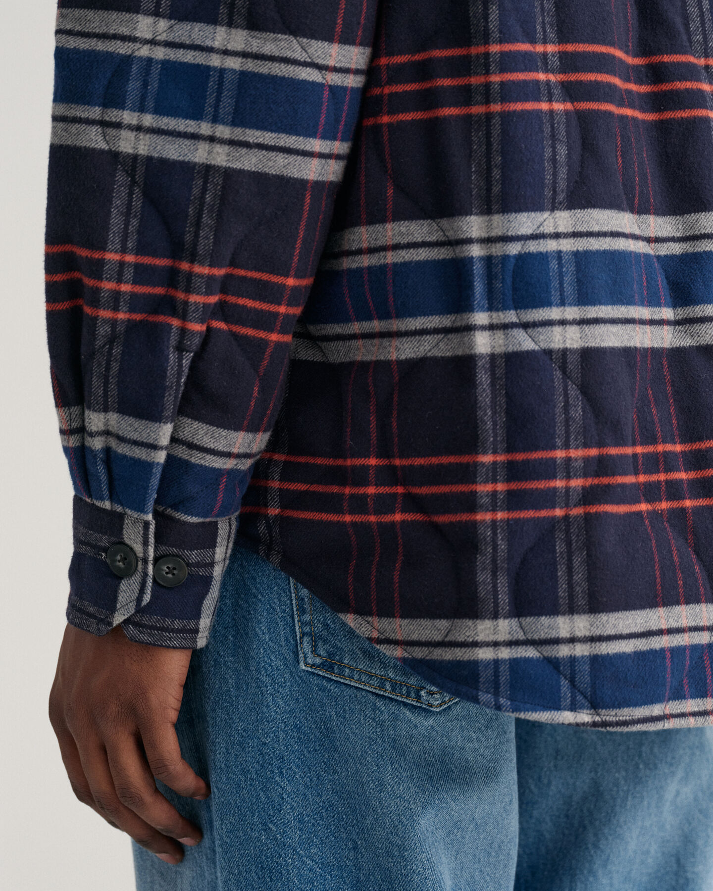 Gesteppte Flanell-Hemdjacke