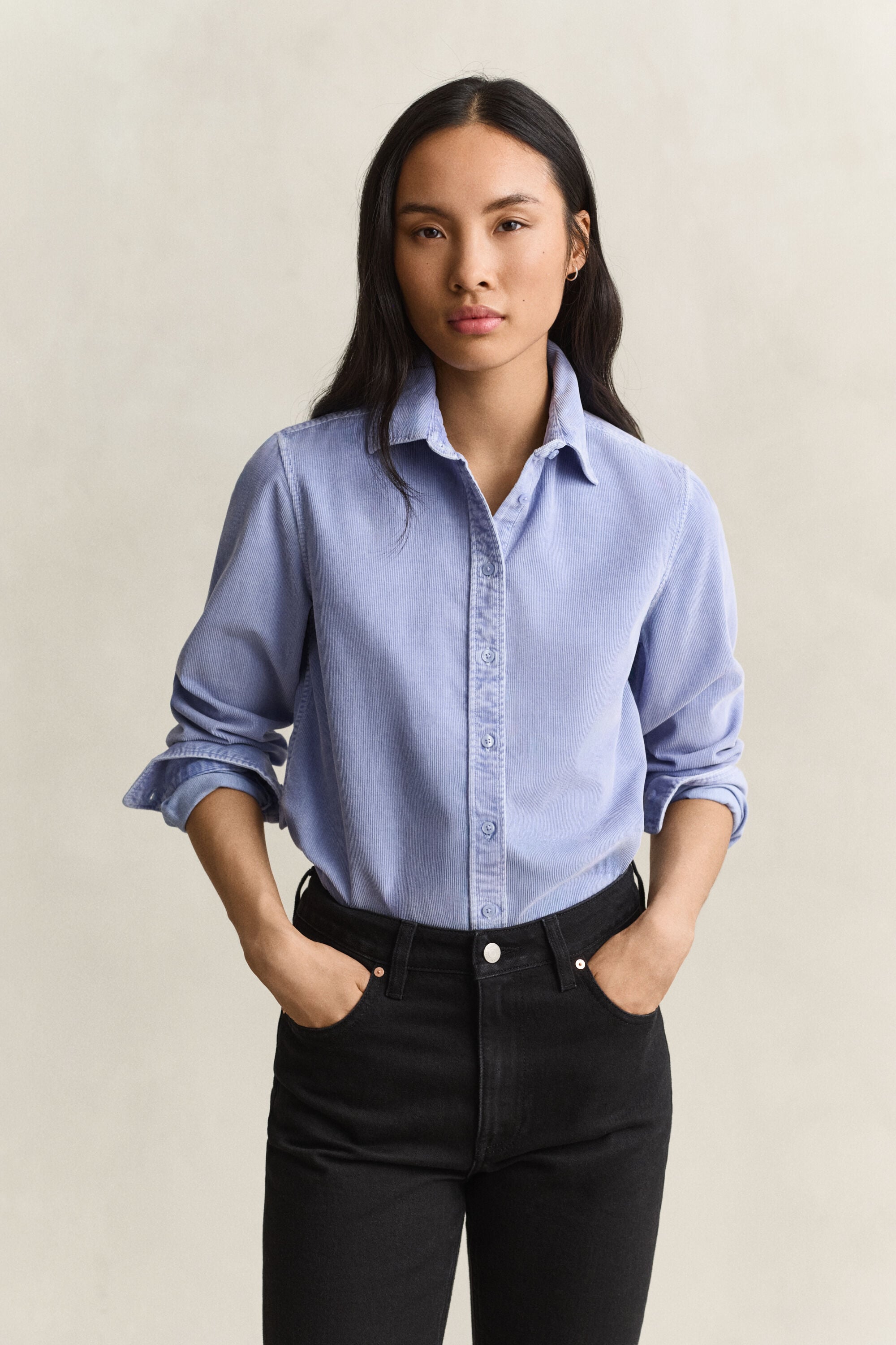 Regular Fit Cordhemd
