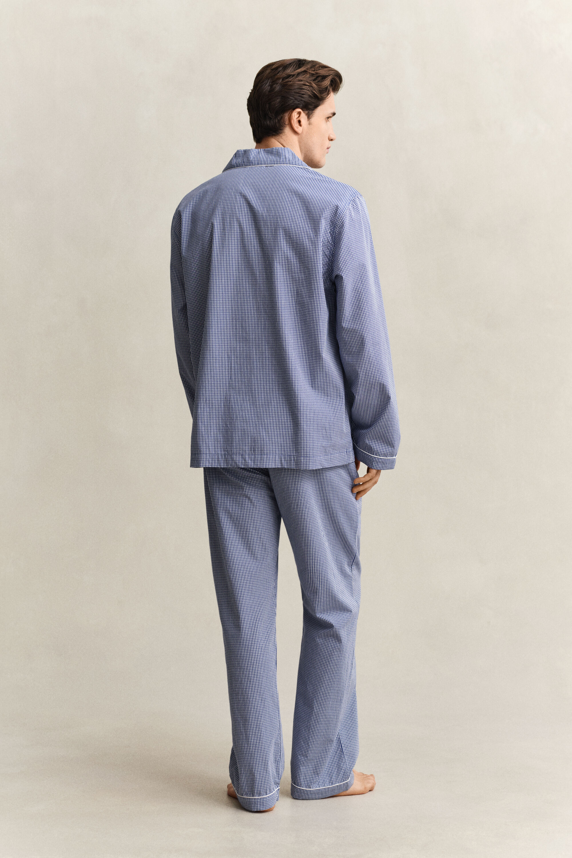 Gingham Pyjama aus Popeline