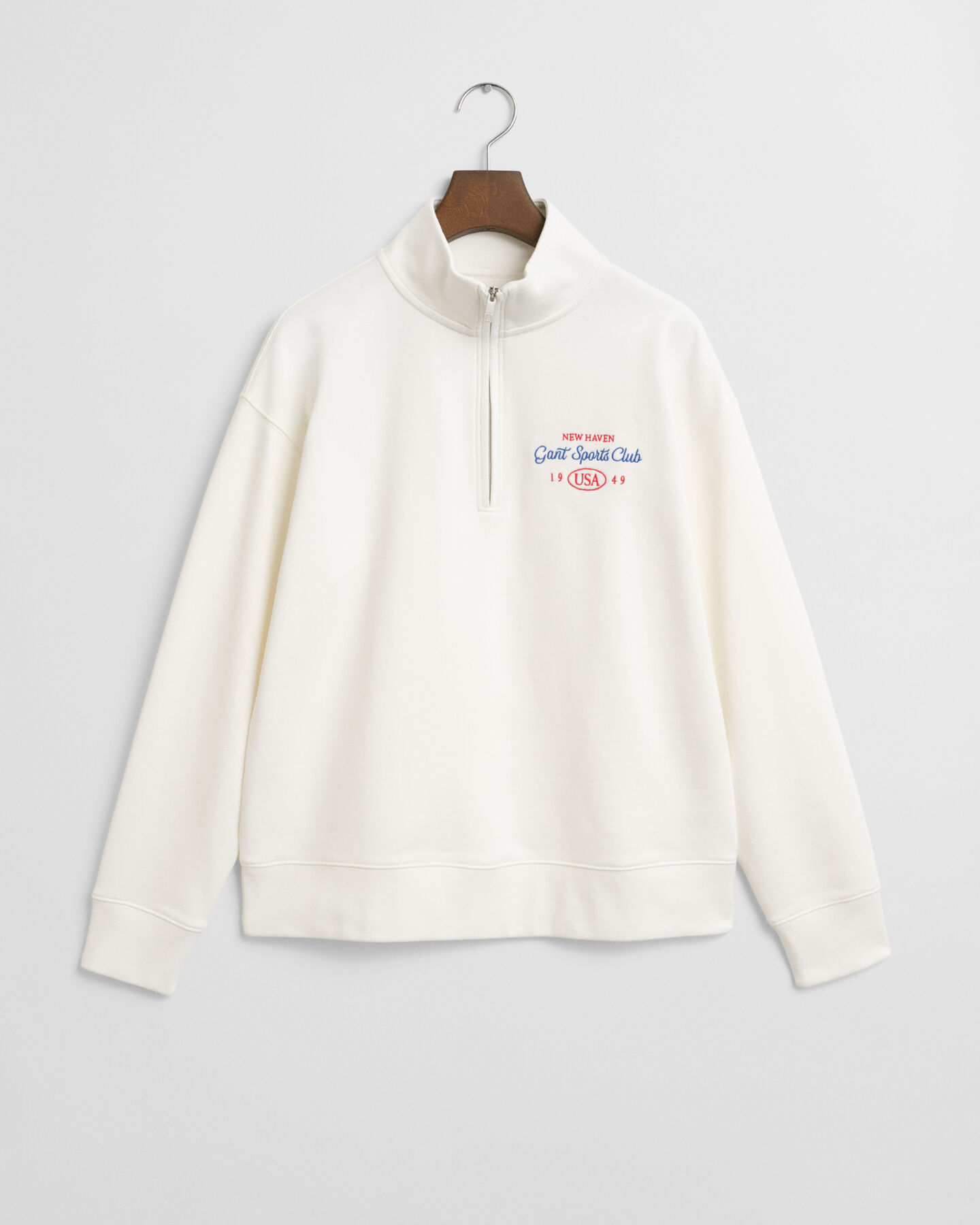 Graphic Sweatshirt mit Reißverschlusskragen