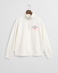 Graphic Sweatshirt mit Reißverschlusskragen