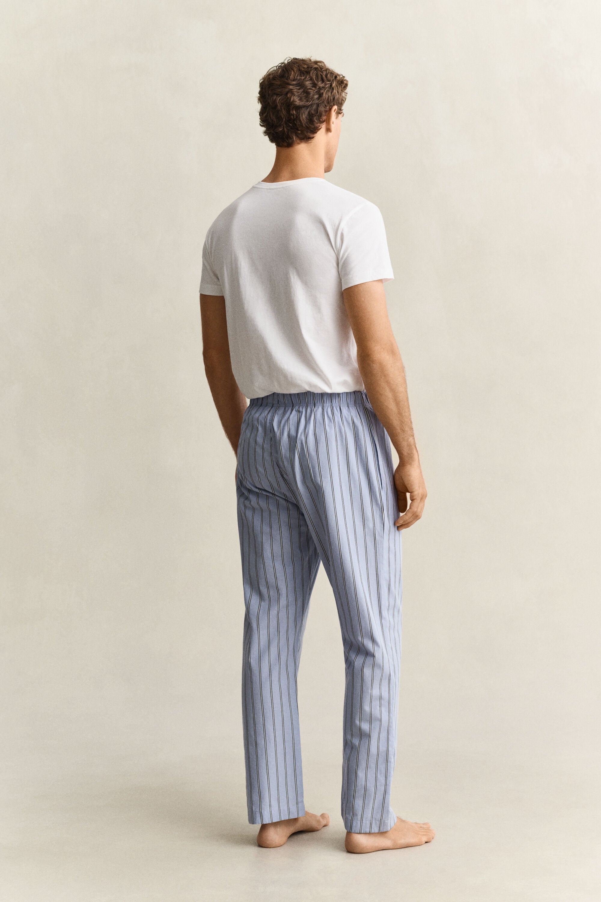 Gestreifte Pyjamahose aus Popeline