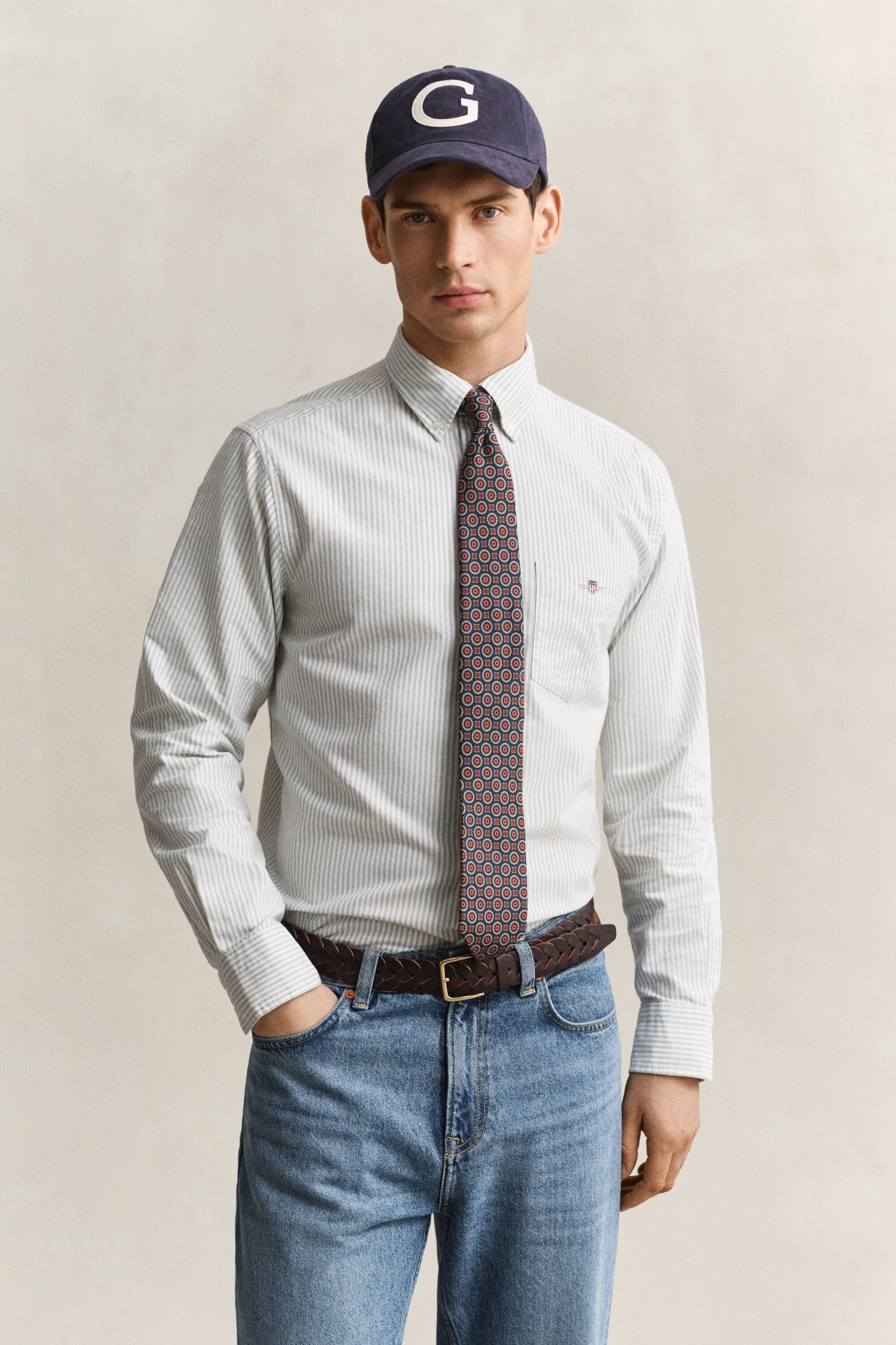 Banker Stripe Classic Oxford-Hemd