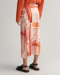 Sailing Print Maxirock aus Seide