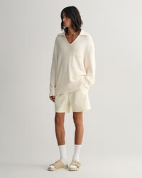 Polopullover aus Baumwoll-Leinen-Flammgarn