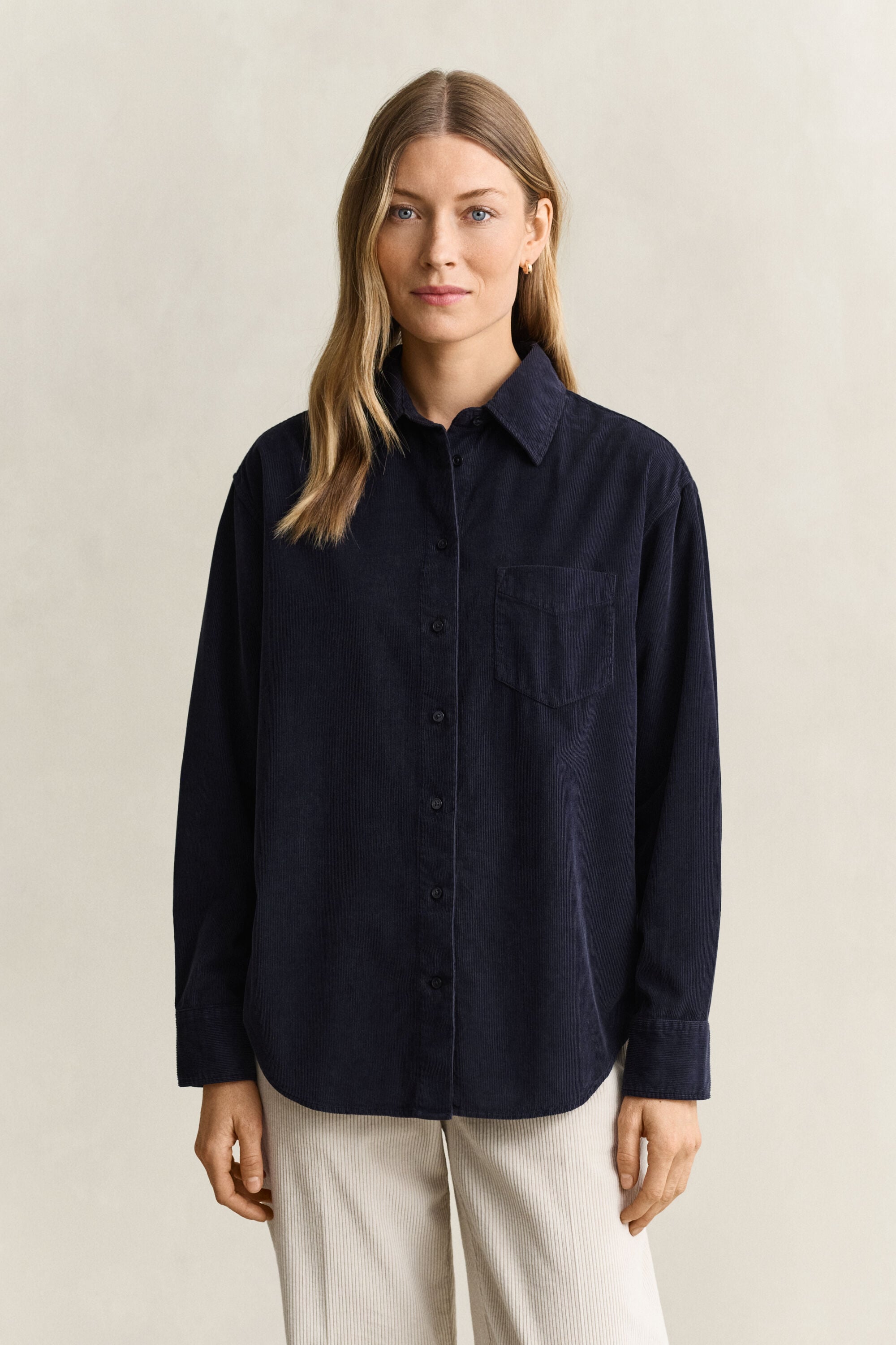 Relaxed Fit Cordbluse