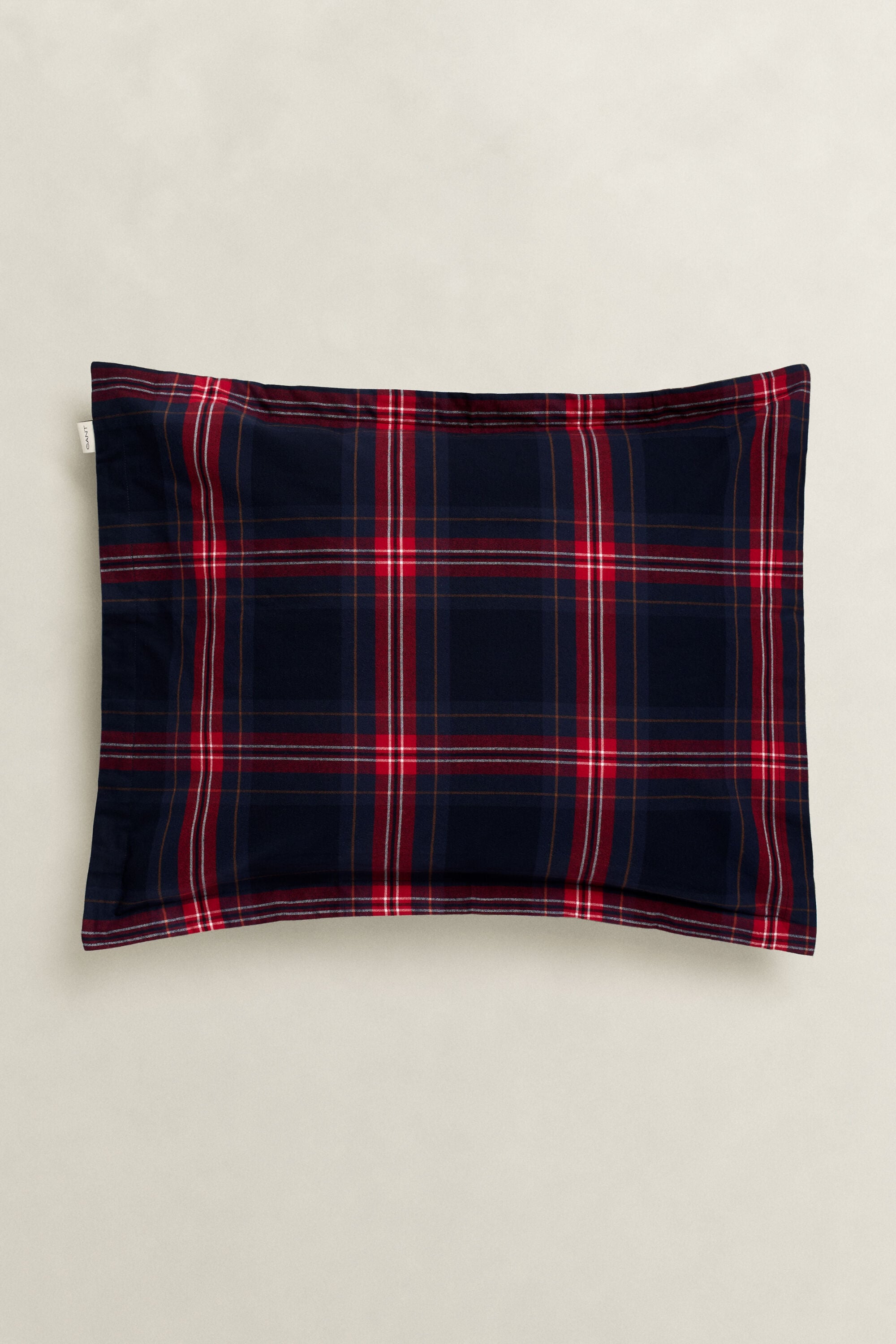 Karierter Kopfkissenbezug aus Flanell — MARINE