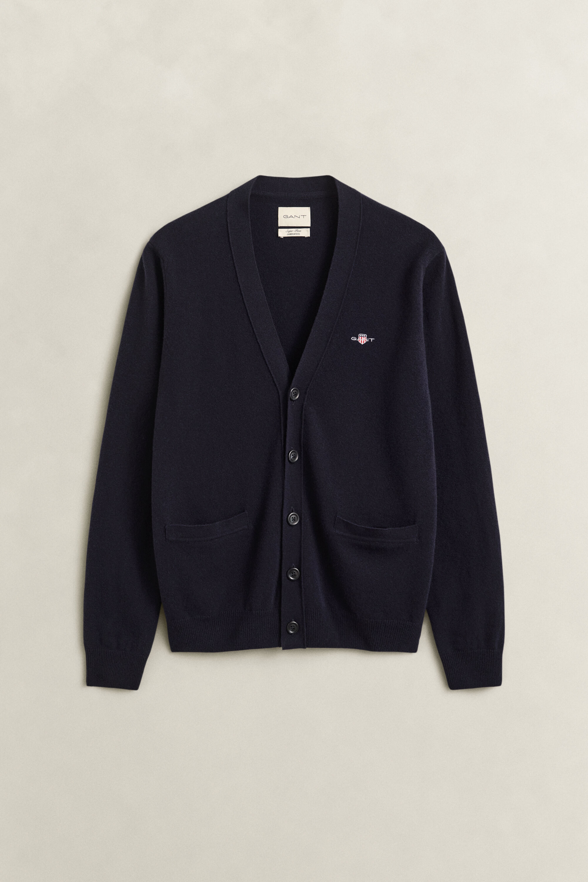 V-Neck Strickjacke aus Lambswool