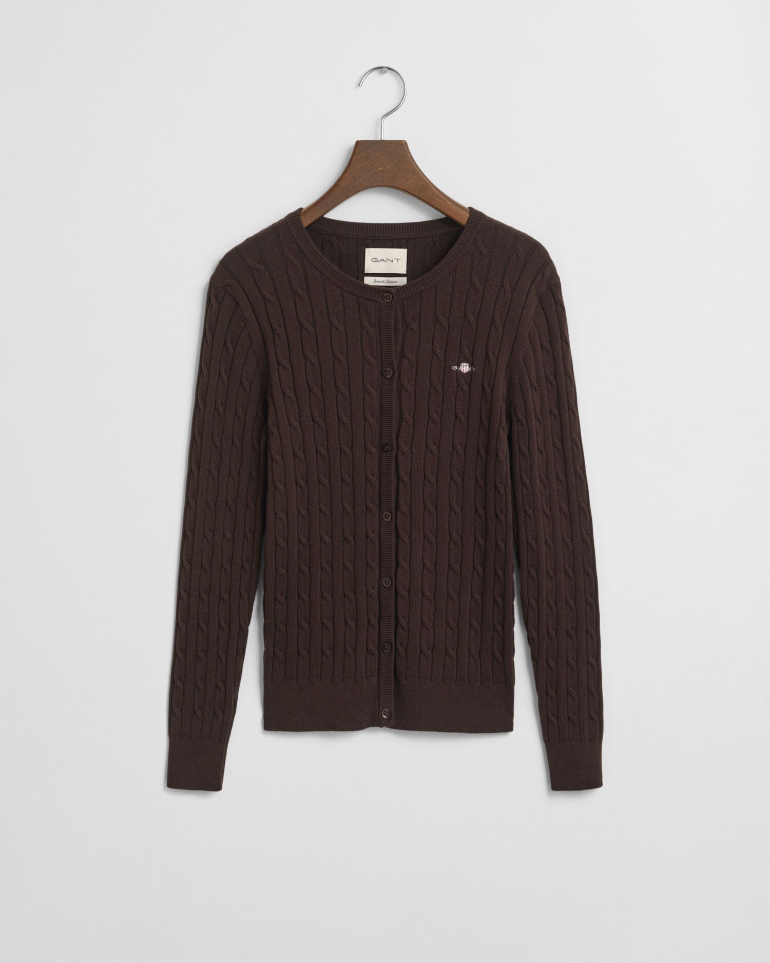 Strickjacke mit Zopfmuster