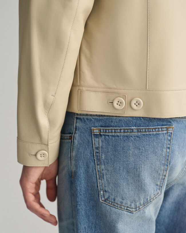 Truckerjacke aus Leder