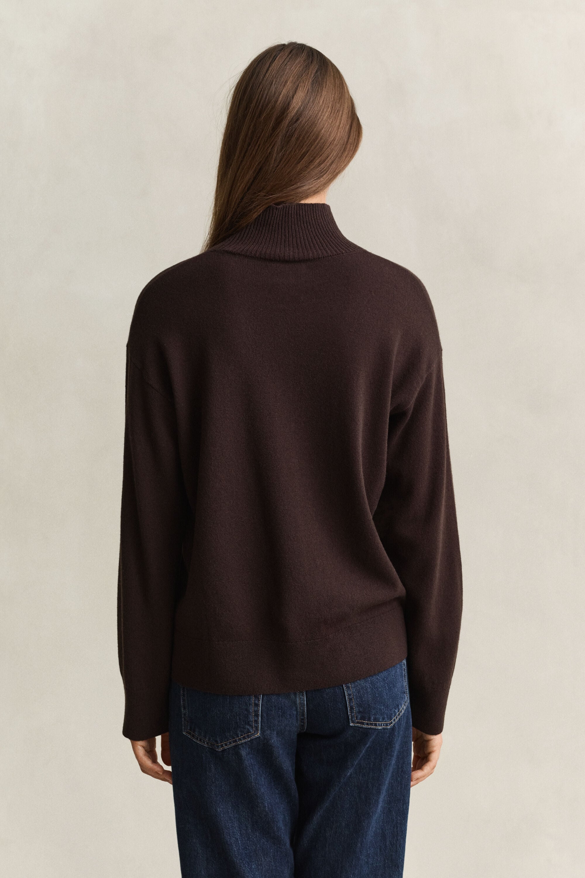 Stehkragenpullover aus feiner Lambswool