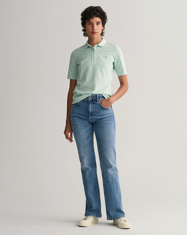 Original Piqu&eacute; Poloshirt mit l&auml;ngerem Arm