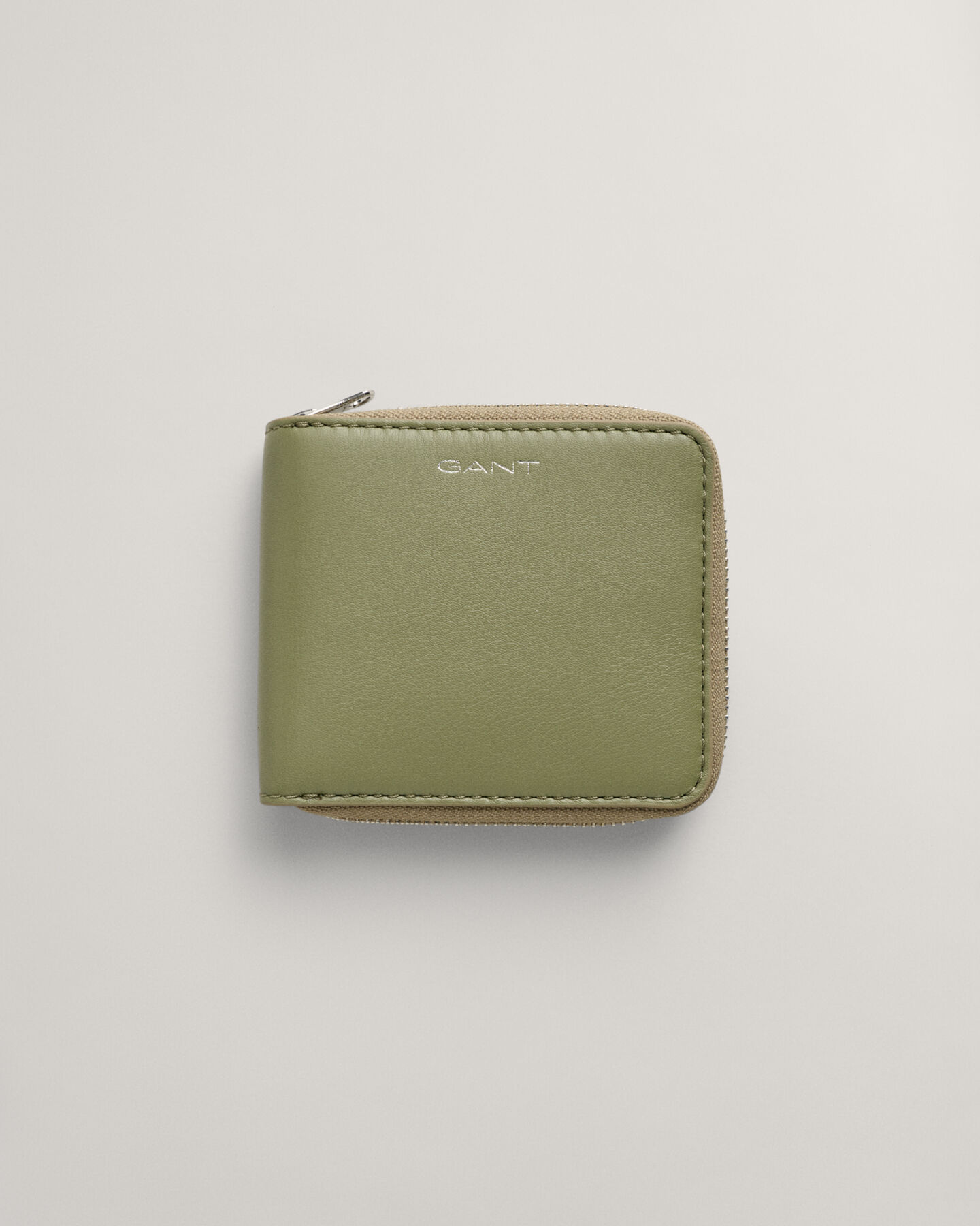 Leder-Geldbörse mit Reißverschluss