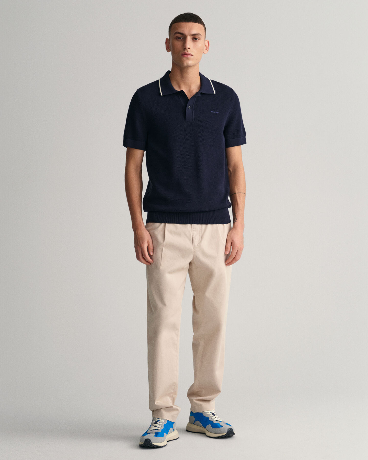 Baumwoll Piqu&eacute; Poloshirt