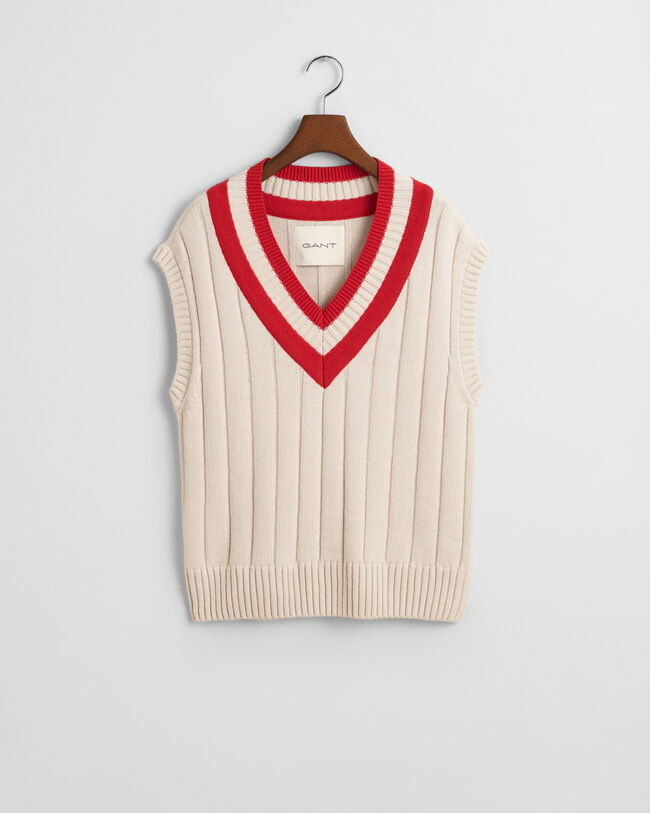 Kontrast Pullunder mit V-Ausschnitt