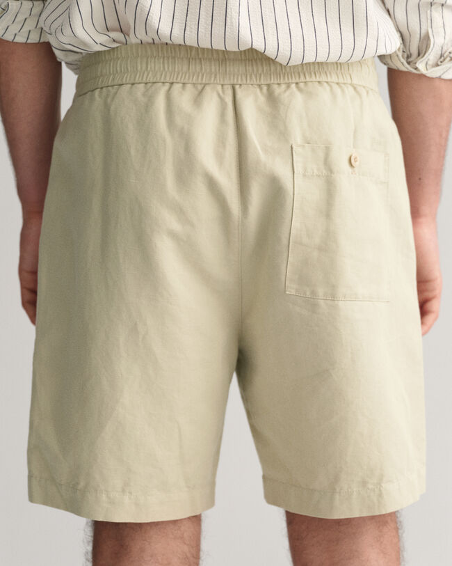 Shorts aus Baumwolle und Leinen