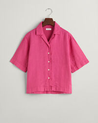 Teen Girls Kastige Leinen Kurzarmbluse