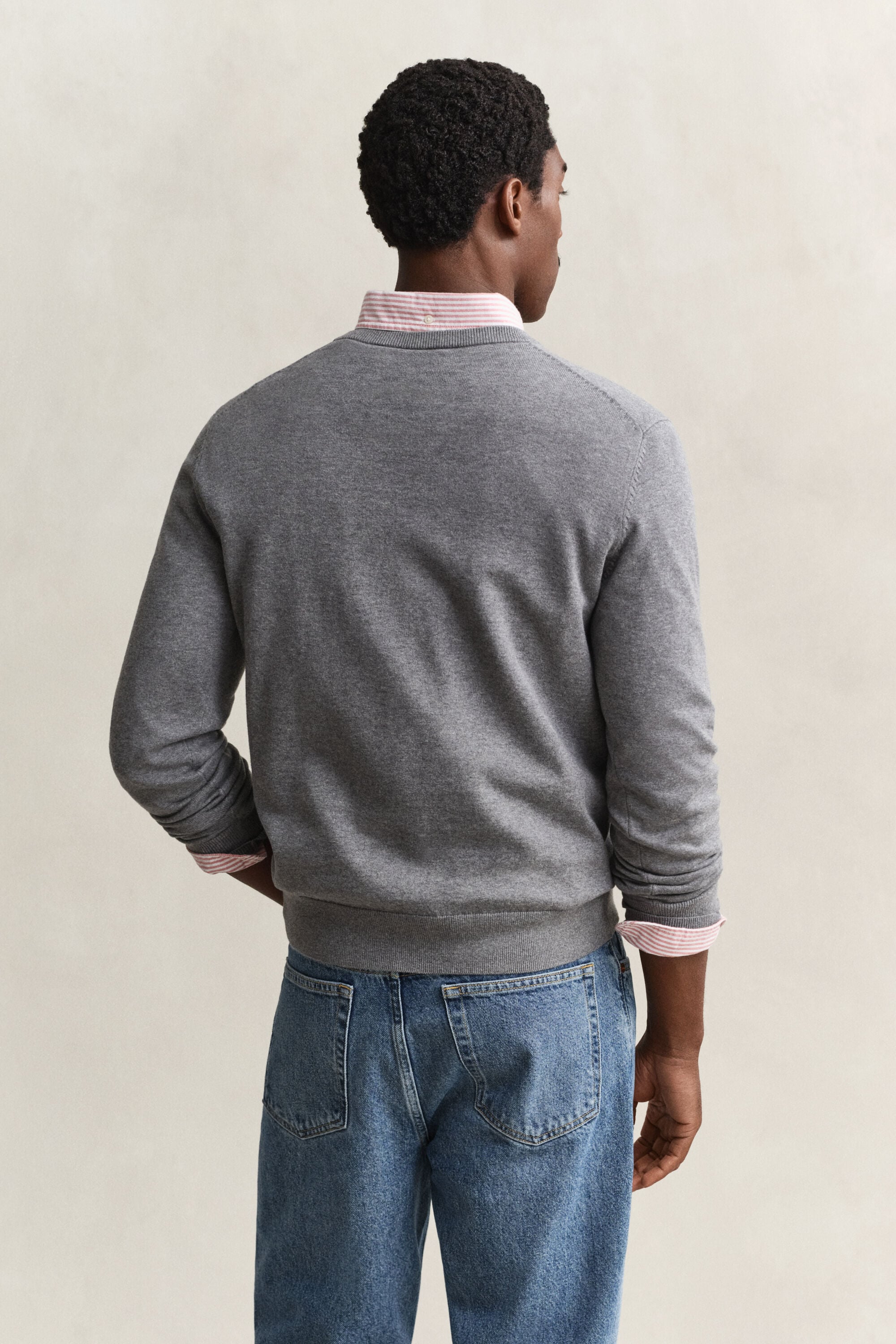 V-Neck Pullover aus Baumwolle