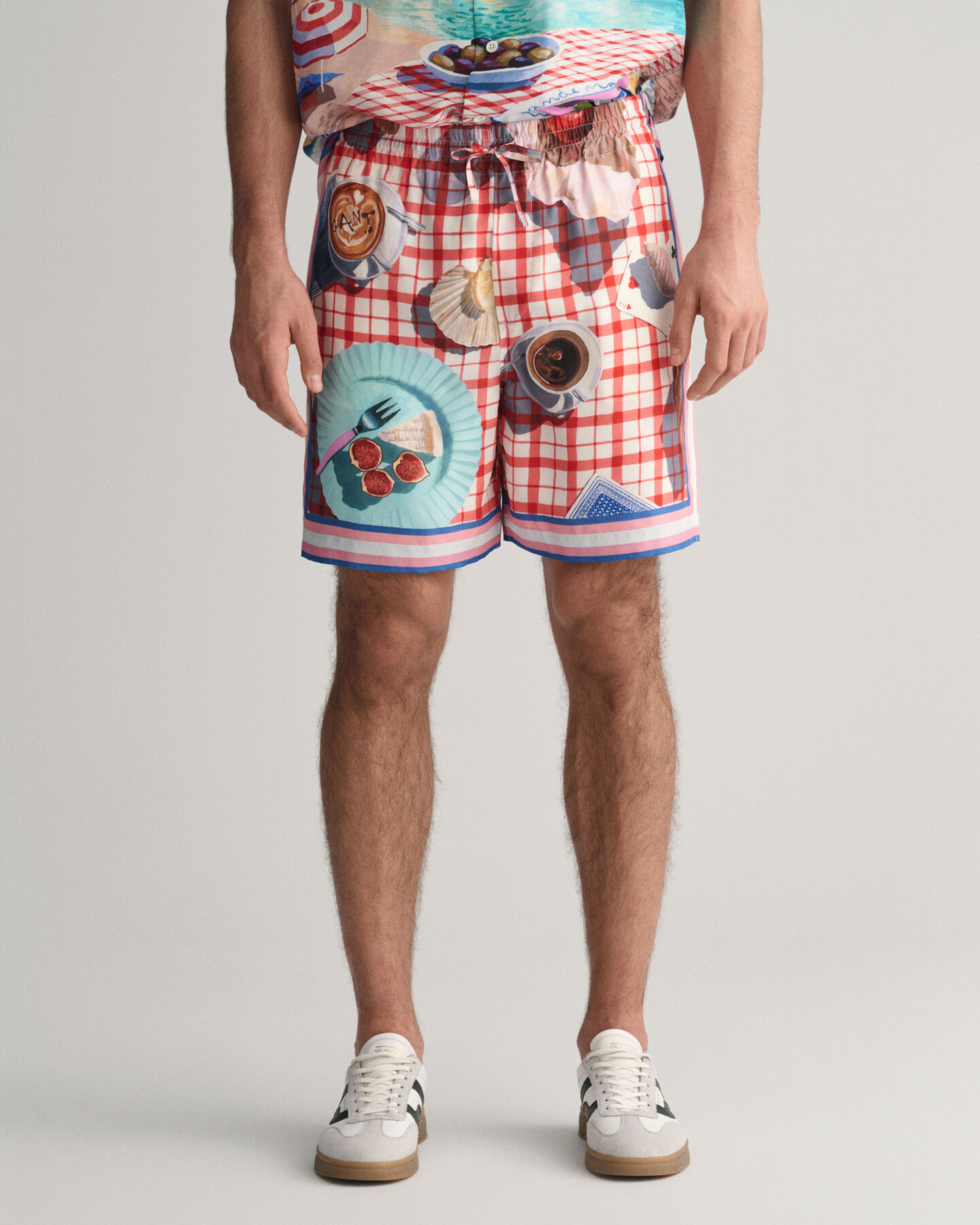 Seiden-Shorts mit Print