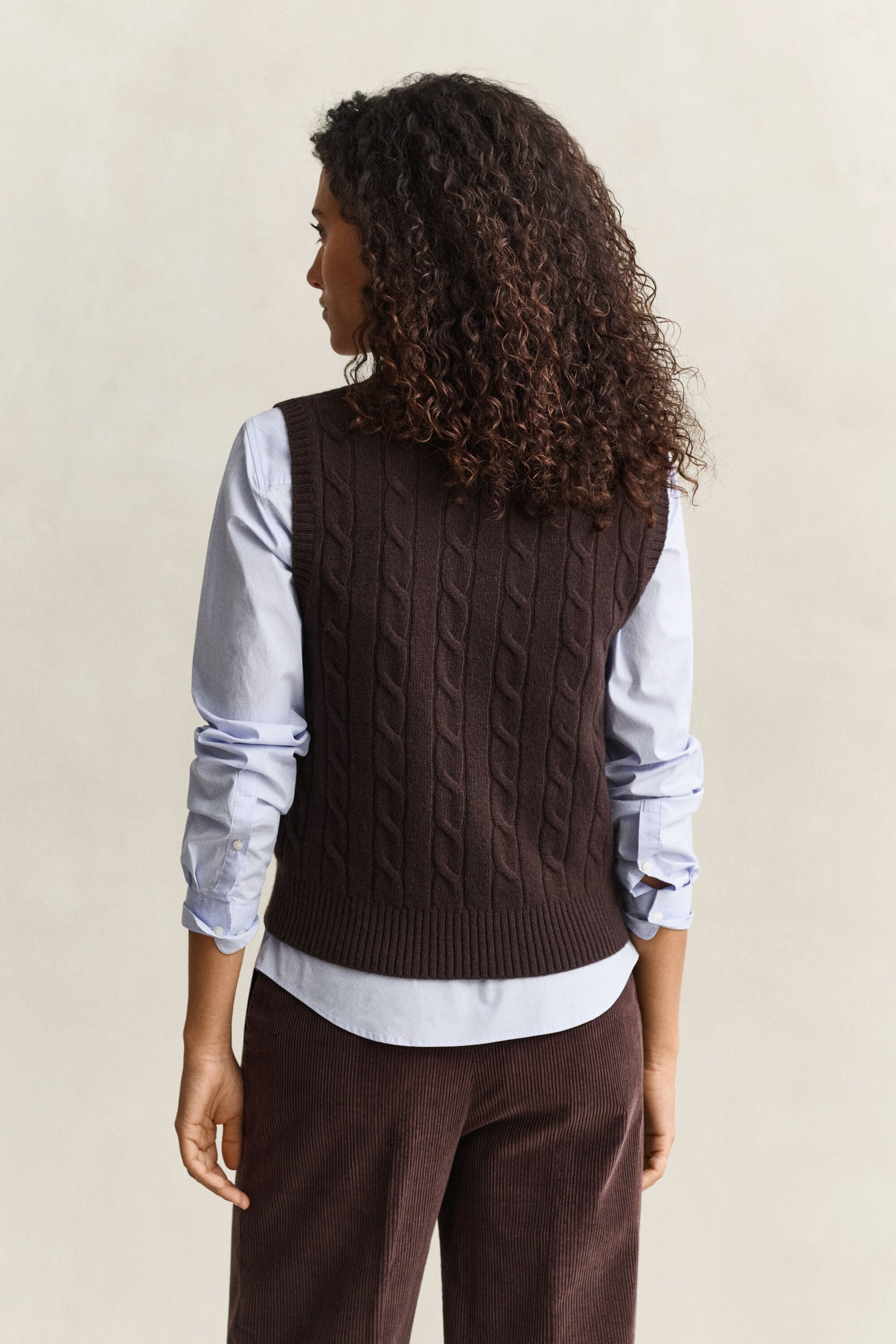 Zopfstrick Pullunder aus Lambswool