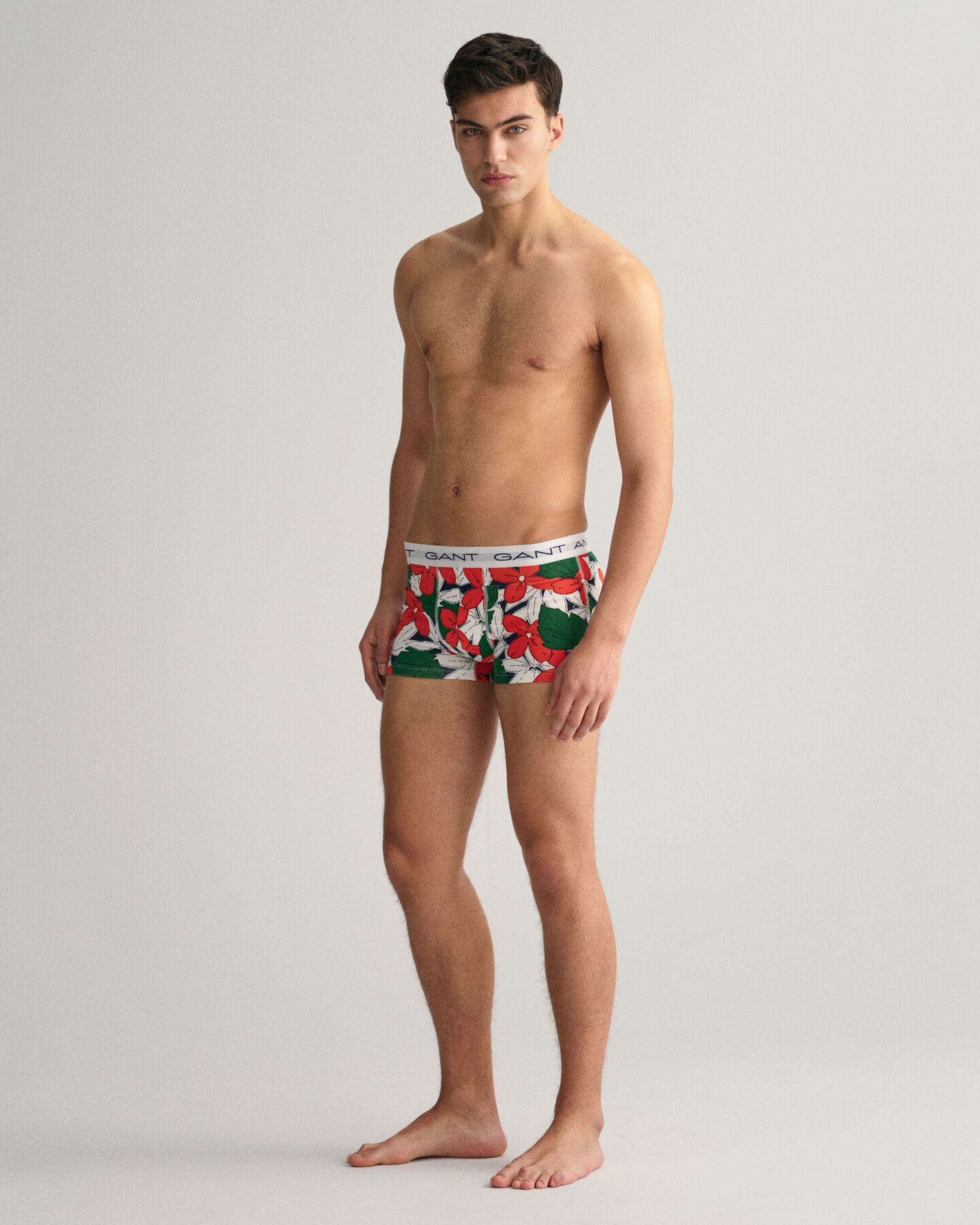 3er-Pack Boxershorts mit Blumen-Print