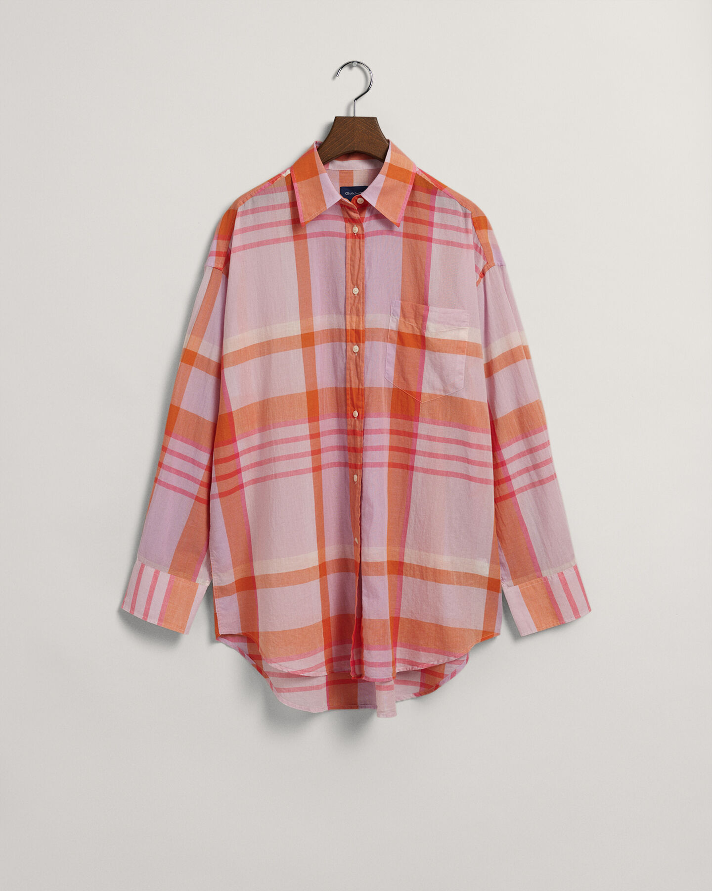 Oversized Madras Bluse