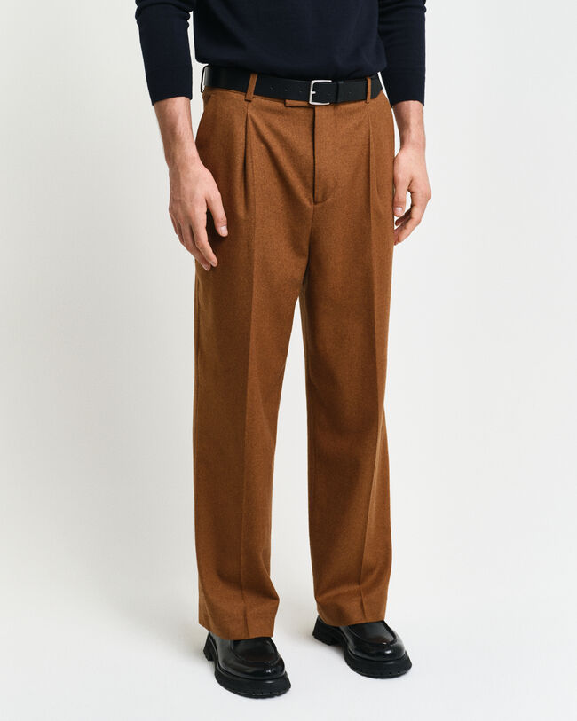 Relaxed Fit Anzughose aus Wollflanell