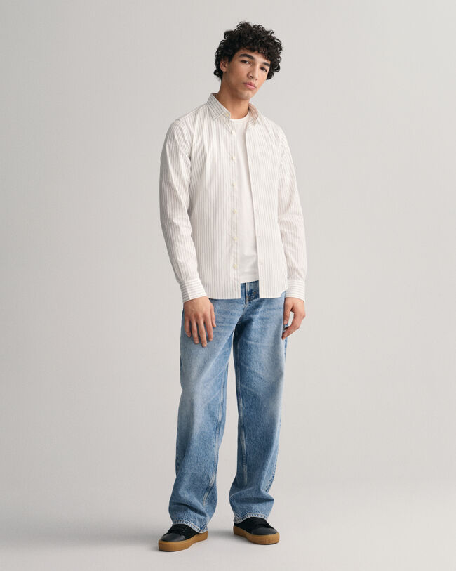 Formelles Slim Fit Nadelstreifenhemd