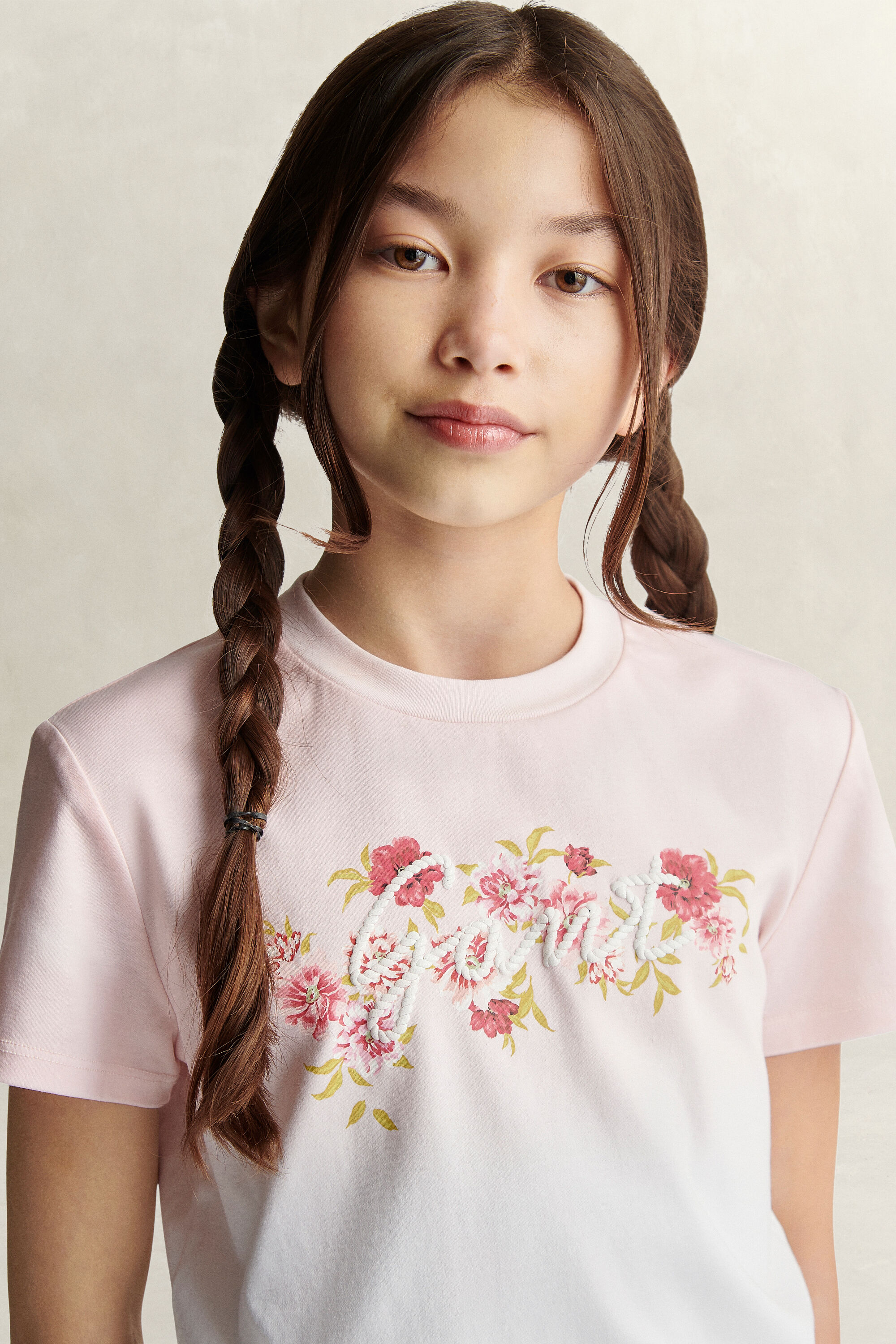 Teen Girls Graphic T-Shirt mit Blumenprint