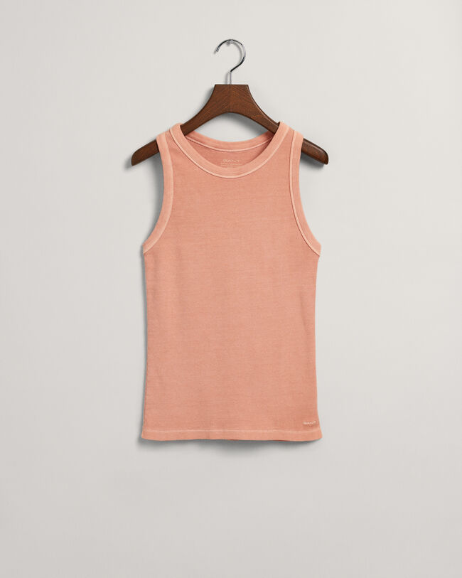 Hochgeschlossenes Sunfaded Ripp Tanktop