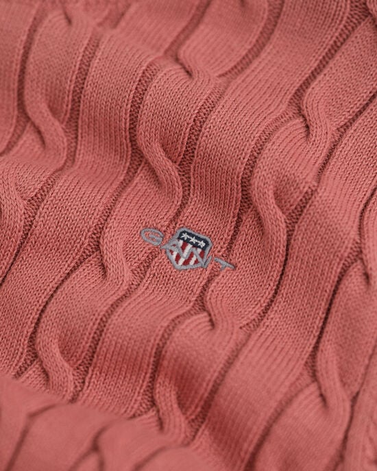 Teen Girls Zopfstrick Rundhalspullover aus Stretch-Baumwolle