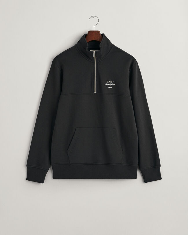 GANT Script Graphic Sweatshirt mit halblangem Reißverschluss