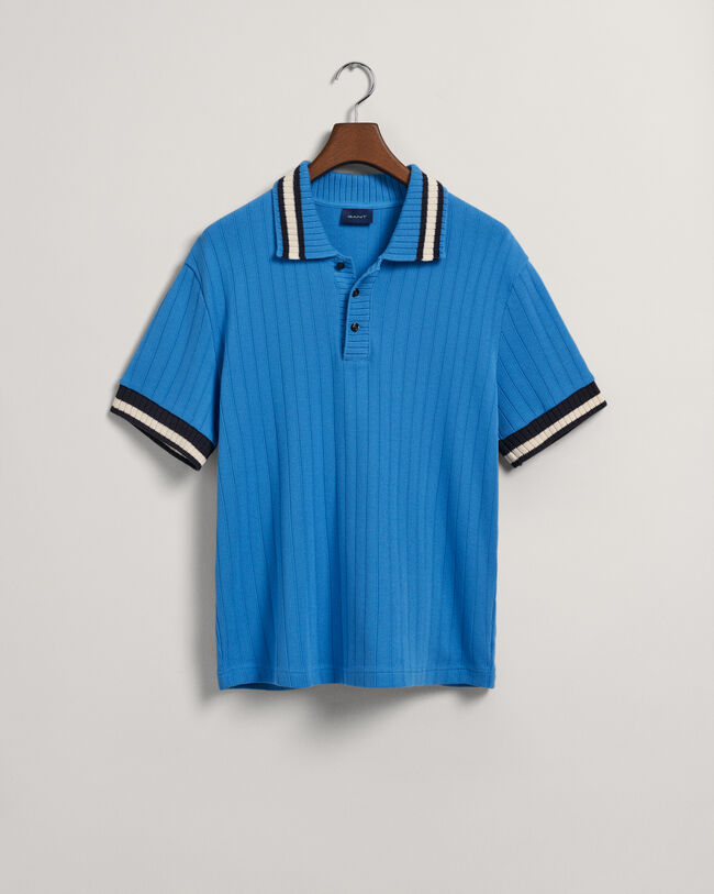 Drop-Needle Piqué Poloshirt