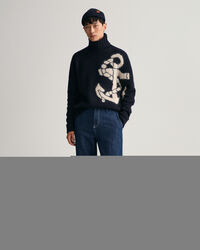 Relaxed Fit Jeans aus Baumwolle und Leinen