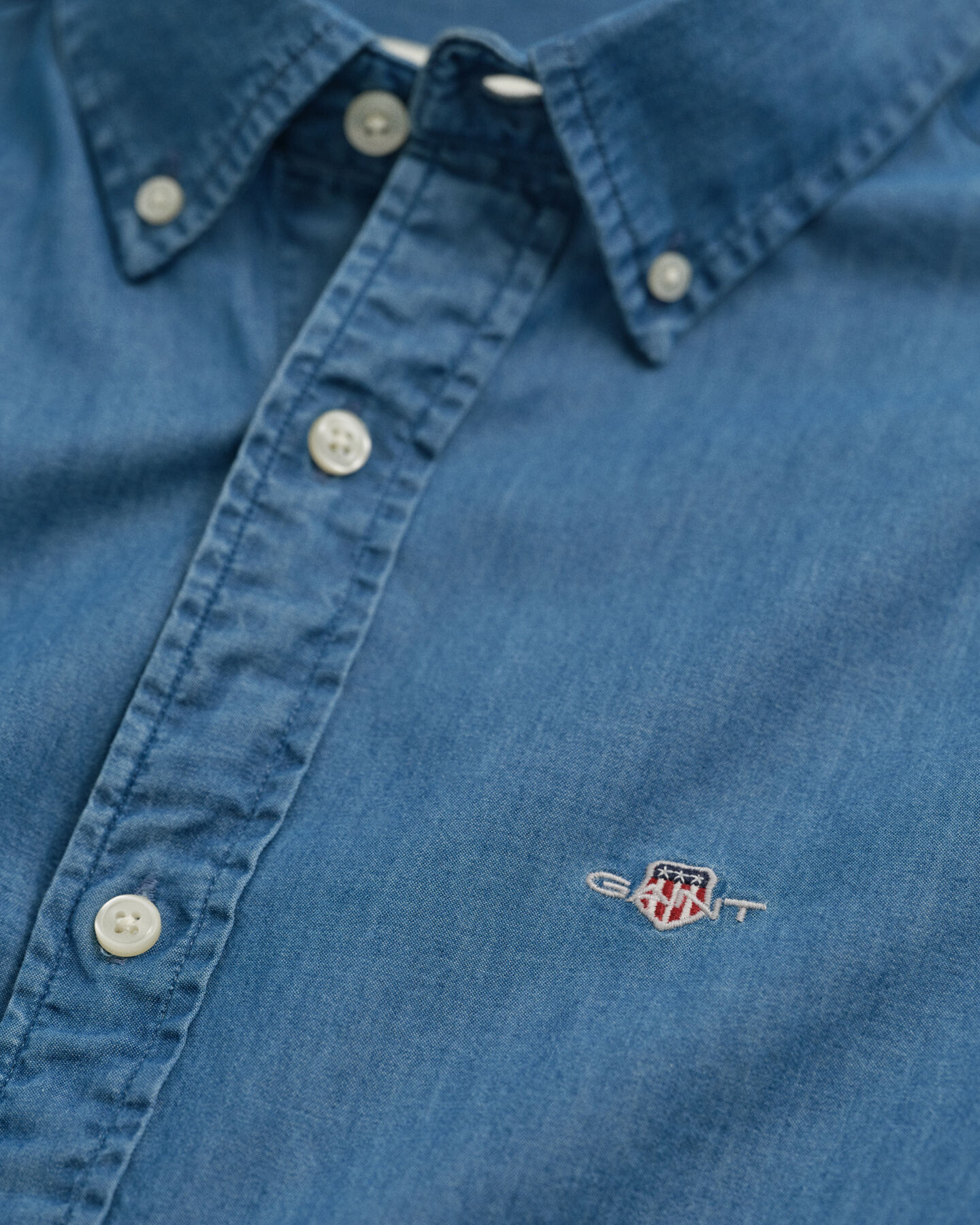 Slim Fit Indigo Hemd