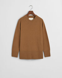 Herringbone Rundhalspullover mit Detail