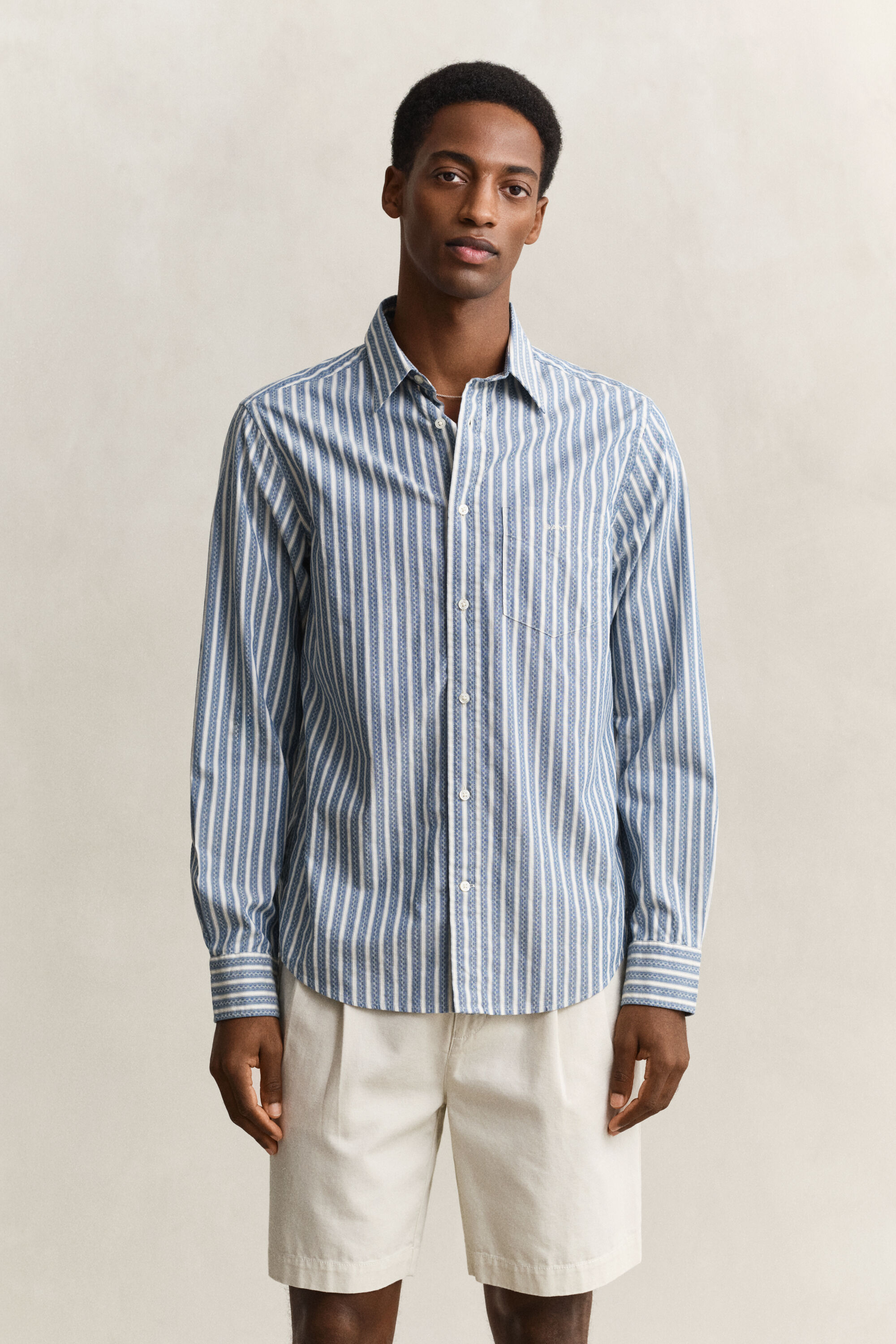 Regular Fit Dobby Striped Hemd