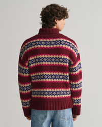 Pullover mit Trichterkragen und Fair-Isle-Muster